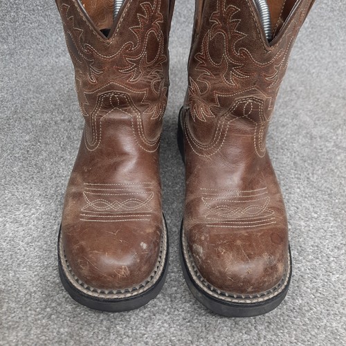 Ariat Fatbaby Round Toe Westernstiefel Damen 9 B Leder zum Überziehen Cowboy 16881 - Bild 7 von 12