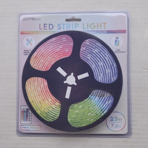 Tira de luz LED ST Simply TECH - 25 pies - Flexible - Multicolor - Conexión USB - Imagen 7 de 9