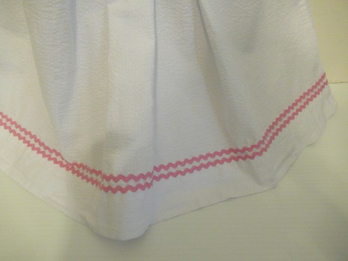P77 Girls size 6 Hand Smocked White with Pink Trim Dress Stelly Belly - Picture 4 of 8