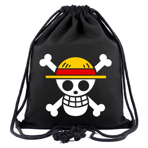 One Piece Full-Color Drawstring Pocket Around One Piece Luffy Cartoon Anime Beam - Picture 16 of 31