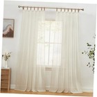 Lena Burlap Flax Linen Semi 54"W x 72"L (Pack of 2) Natural Linen Tab Top