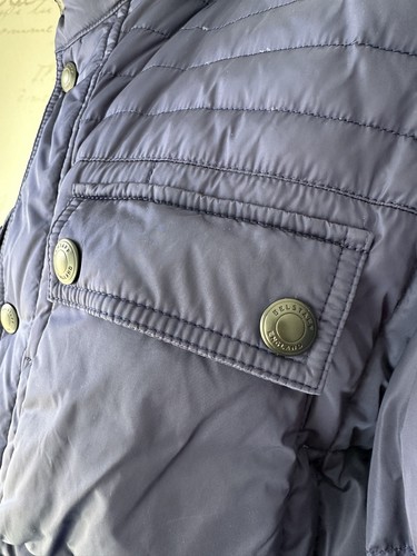 Gr. L (42") Herren Belstaff DAUNEN Puffer Jacke dunkelblau - WARM - Bild 10 von 13