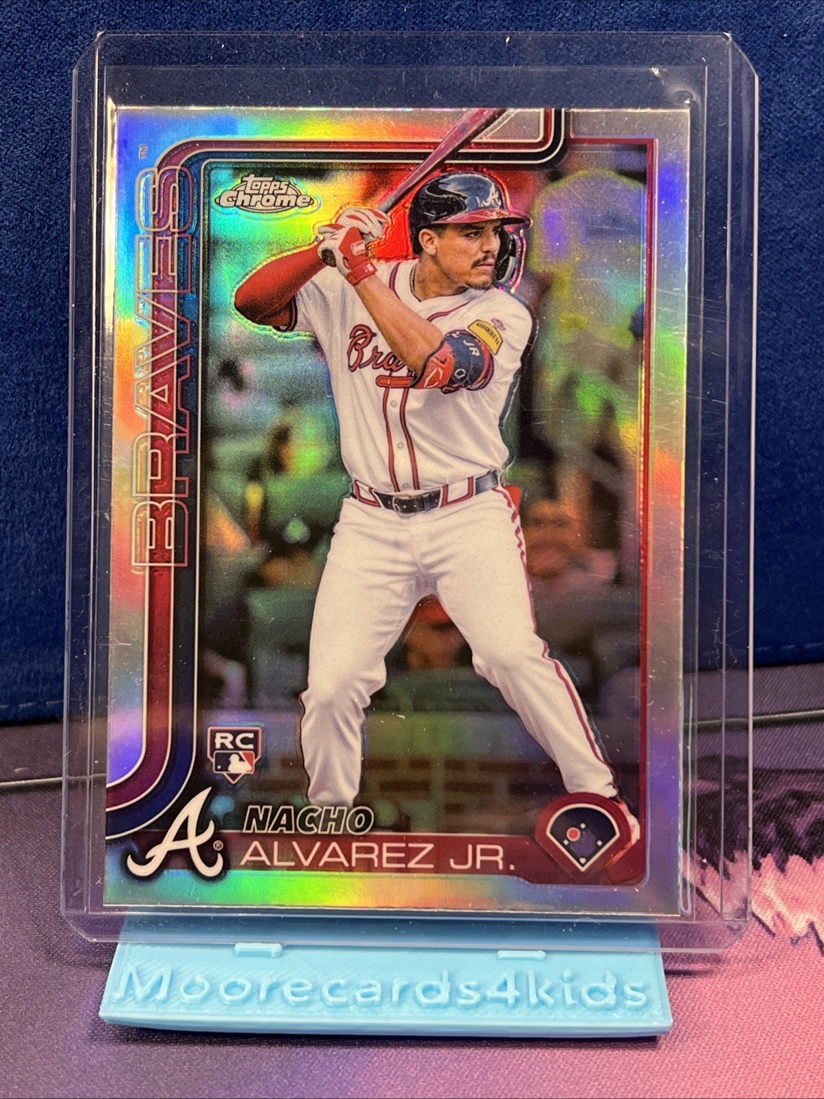 2025 Topps Chrome Baseball Refractor # 75 Nacho Alvarez Jr. RC