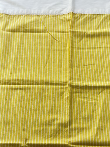 2 Ralph Lauren Kissenbezüge BENGELSTREIFEN hellgelb & weiß mit weißem Rand - Bild 4 von 6