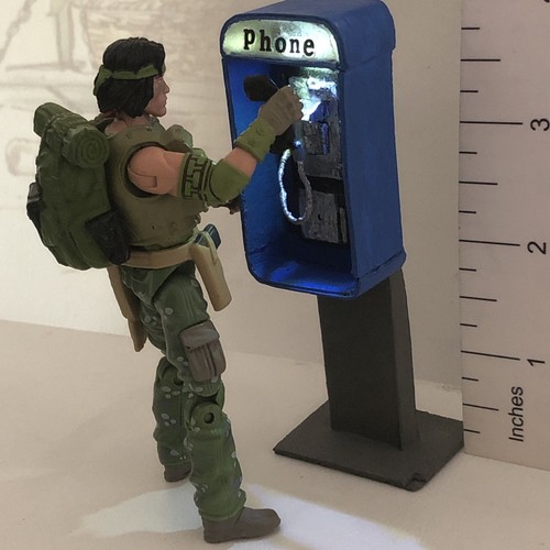 Diorama Handarbeit Telefonzelle Maßstab 1:18 - Bild 2 von 5