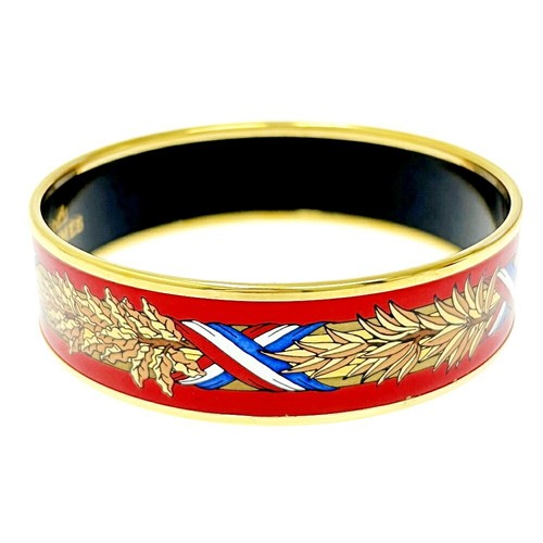 Brazalete para mujer Hermes Gp esmalte Cloisonne rojo 281881 - Imagen 4 de 7