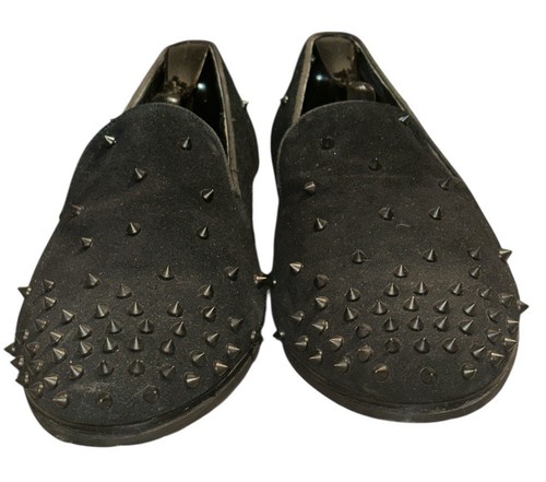 Steve Madden Cascade Black Suede Studded Loafers Men’s 9.5 Slip-On Dress Shoes - Picture 6 of 10