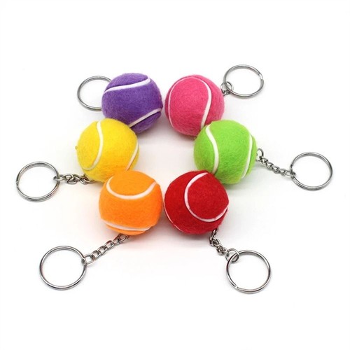 Chain Sports Chain Tennis Ball Key Chain Tennis Ball Pendant Tennis Key Ring - Picture 2 of 12