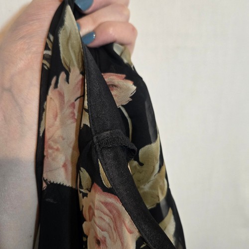 VTG Believe 90s Floral Maxi Lined Dress Moody Grunge Feminine Fairy 16 Boho - Picture 7 of 8
