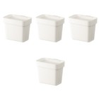 4pcs Wall Mount Hanging Trash Can Hanging Garbage Bin with Lid