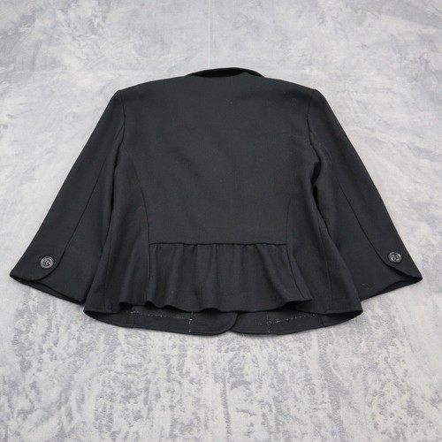 Perceptions Jacket Womens 10P Petite Black Business Casual Button Front Pea Coat - Picture 11 of 15