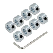 Zeberoxyz 8pcs 5/16" Bore Shaft Collars Sets-Screw Style Zinc Plated Solid St...