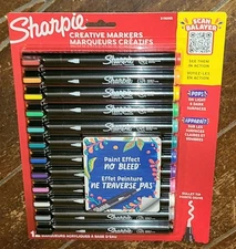 Sharpie 12ct Water-Based Acrylic Bullet Tip Markers ~For Light & Dark Surfaces~