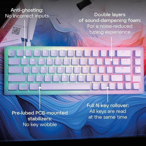 CHERRY XTRFY K5V2 Compact, Mechanical 65 Percent Gaming Keyboard, German Layout - Picture 4 of 6