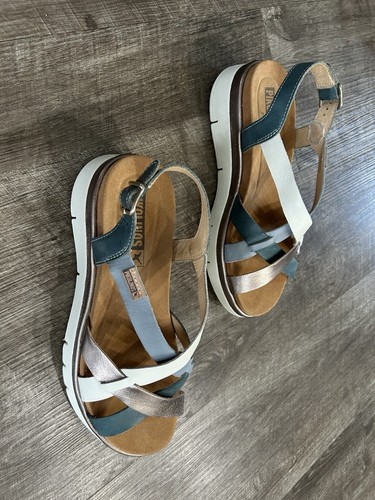 Sandalias Pikolinos Mujer Multicolor Talla 39 EE. UU. 8,5 Palma Plataforma Hebilla con Tirantes - Imagen 3 de 7