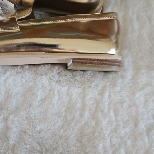NEU Banana Republic Gold Leder Halbschuhe Größe 8 altes Geld neutral Büro - Bild 9 von 15