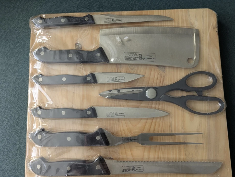 Scheffler Germany 11 teiliges Messerset mit Holzbrett - Bild 4 von 4