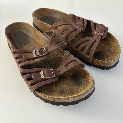 Birkenstock Damen Braun Leder Riemchen Sandalen Größe 9 US 40 EU Schuhe - Bild 2 von 9