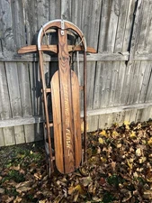 Vintage Sled 1940s Fleetwing *SpringTop* Flash Wooden Sled/snow Sled