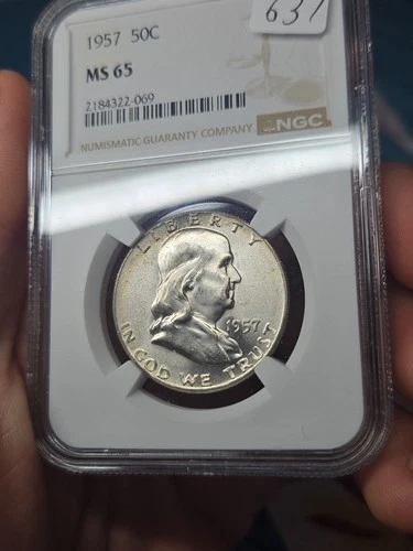 1957-P Franklin Half Dollar — photo from another recent sale