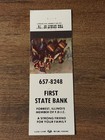 Vtg. First State Bank, Forrest, Illinois Matchcover (BB1)
