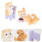  1 Set of Adorable Cat Statues Kitten Figurines Micro Landscape Statues Garden