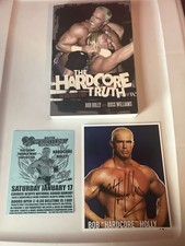 Bob Holly The Hardcore Truth: Signed W/ Signed Photo + Flyer! WWE/ECW Wrestling! Bob Holly The Hardcore Truth: Signed W/ Signed Photo + Flyer! WWE/ECW Wrestling!
