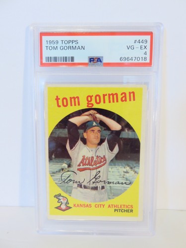 1959 Topps #449 Tom Gorman PSA 4 VG-EX Baseballkarte