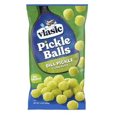 Vlasic Pickle Balls Dill Pickle Corn Puffs 14 oz Crunchy Snack
