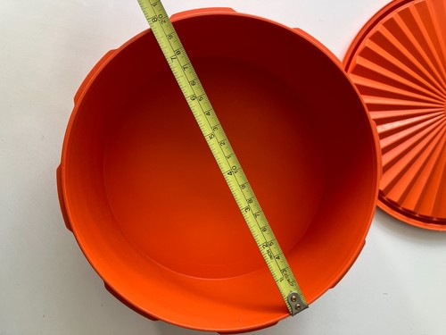 Tupperware Orange 20cm Harvest Sunburst Vintage Retro Container - Airtight - Picture 6 of 7