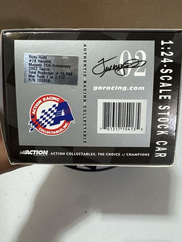 Ricky Rudd #28 Havoline Muppets 25th Anniversary 2002 1/24 Nascar Diecast - Picture 12 of 13