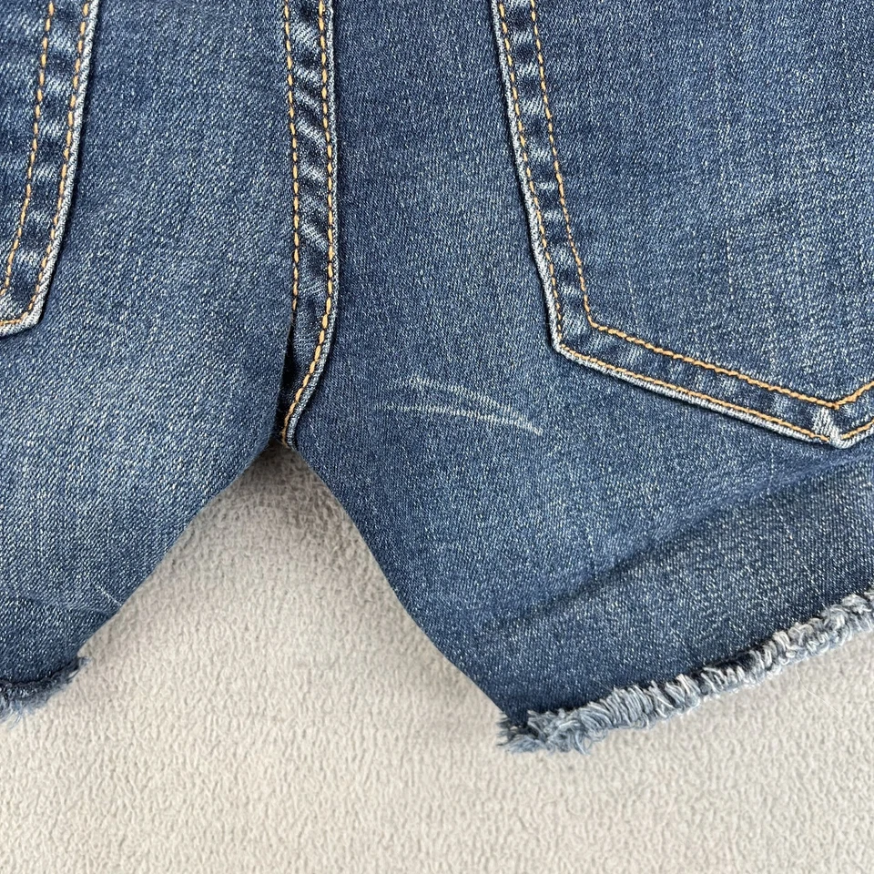 Maurices шорты женщин 3/4 синий искусственно состаренный джинсовой ткани потертый кромки повседневный Summer Jean - Изображение 4 из 4