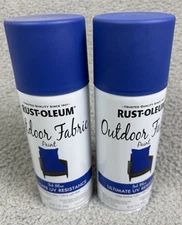 Rust-Oleum Outdoor Fabric Spray Paint Ink Blue Ultimate UV Resistant 2 Cans 12oz