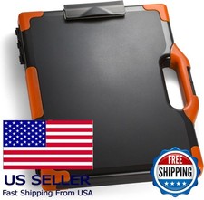 Carryall Clipboard Storage Box for Letter/Legal Size, Black & Orange