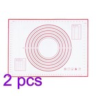  Set of 2 Gebäck Matte Rutschfeste Backunterlage Silikon in Lebensmittelqualität