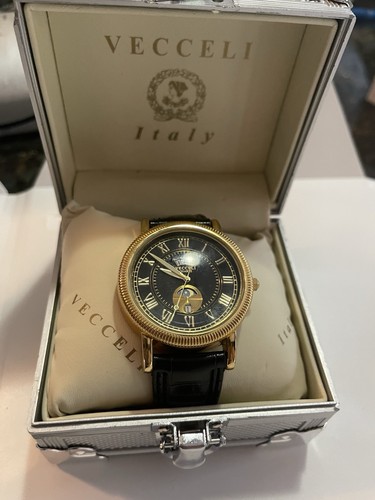 Reloj para mujer Vecceli Italia cuero genuino cuarzo analógico nuevo - Imagen 3 de 7