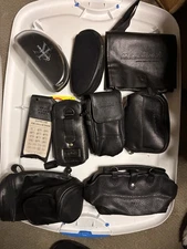 Lot of Vintage Leather Cases & Pouches – Case Logic, Cell Phone Holder, Bags