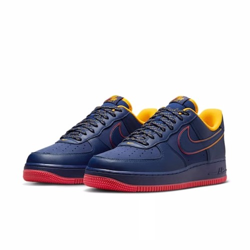 Herren Nike Air Force 1 Low 07 LV8 Retro Schriftzug Navy Blau Leer verschiedene Größen - Bild 14 von 19