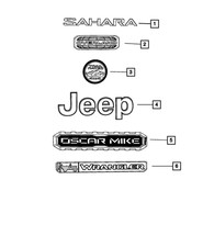 Genuine Mopar Front Fender Nameplate 68540635AA