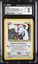 CGC 3 FRENCH Lugia 2001 Neo Genesis 9/111 Holo SWIRL Pokemon Card