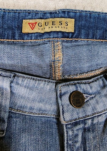 Guess Brittney Relaxed Skinny Denim Blue Jeans Women's Size 26 Distressed - Picture 9 of 18