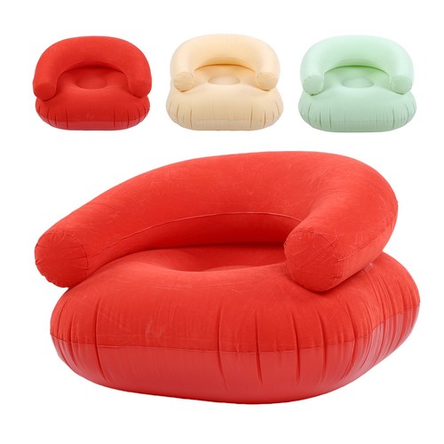 Inflatable Lounge Chair Deck Chair Sofa U Shaped Blow Up PVC Flocking Couch  * - Picture 15 of 31