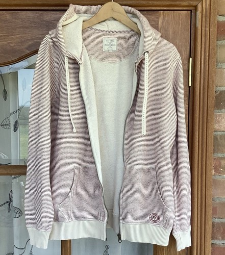 Fat Face Pink & Cream Summer Zip Hoodie Women’s size 18