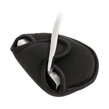 Mallet Putter Head cover, Black Neoprene, 2 Ball Style,No Logo