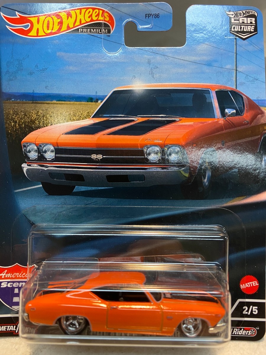 ミニカー '69 Chevelle HW RACING Hot Wheels HW Racing '69 Chevelle 137/250 1/64, COMB SHIP $1