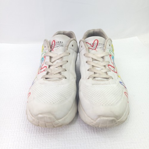 Skechers Uno Lite Heart Wedge Sneakers Lace Up Athletic Training Shoe Youth Sz 4 - Picture 2 of 9