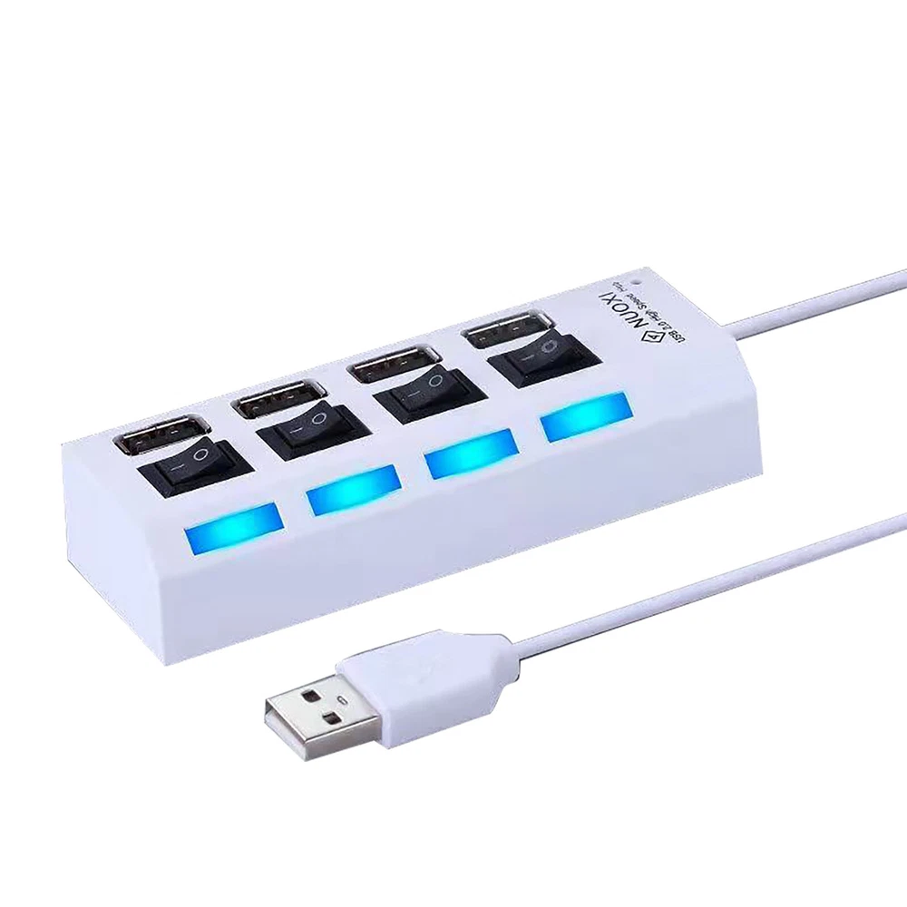 4-Port USB 2.0 Hub Expander for Laptop & PC