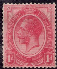Union of South Africa 1913 - 24 KGV 1d Rose Red unused No Gum SG 4 ( B415 )