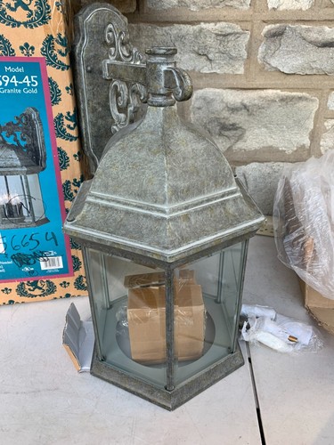 Estate Lighting 594-45 Granite Gold Finish 24" Outdoor Wall Mount Light Lantern - Picture 6 of 13