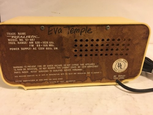 Realistic Radio Shack AM/FM Radio Model 12-687 - Picture 7 of 10
